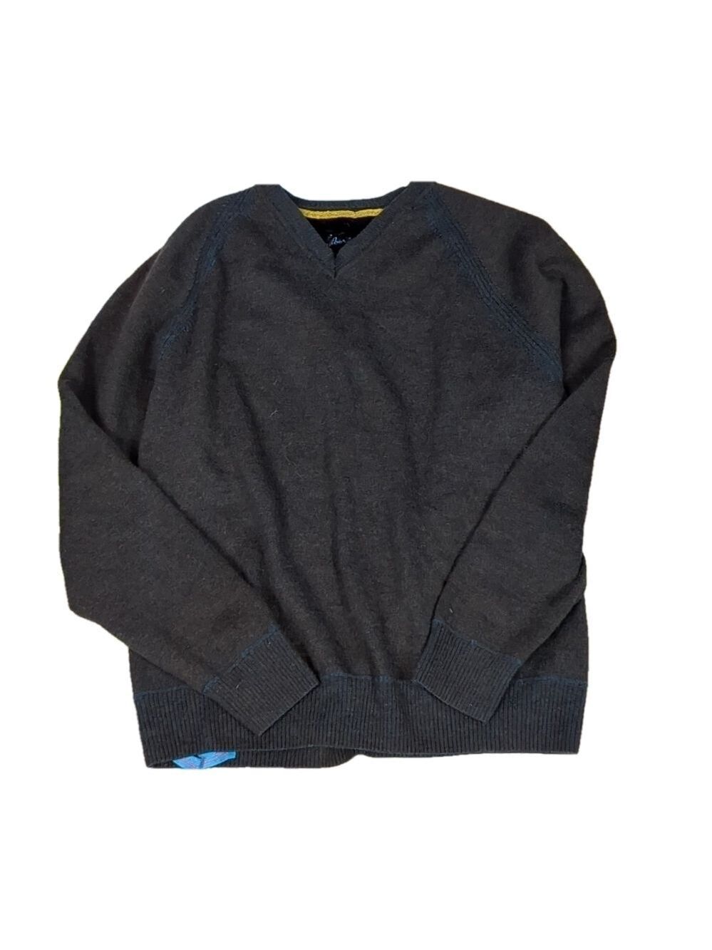 Robert graham brown long sleeve wool sweater classic fit size medium